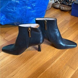 Louise et Cie Black Ankle Booties with Kitten Heel
